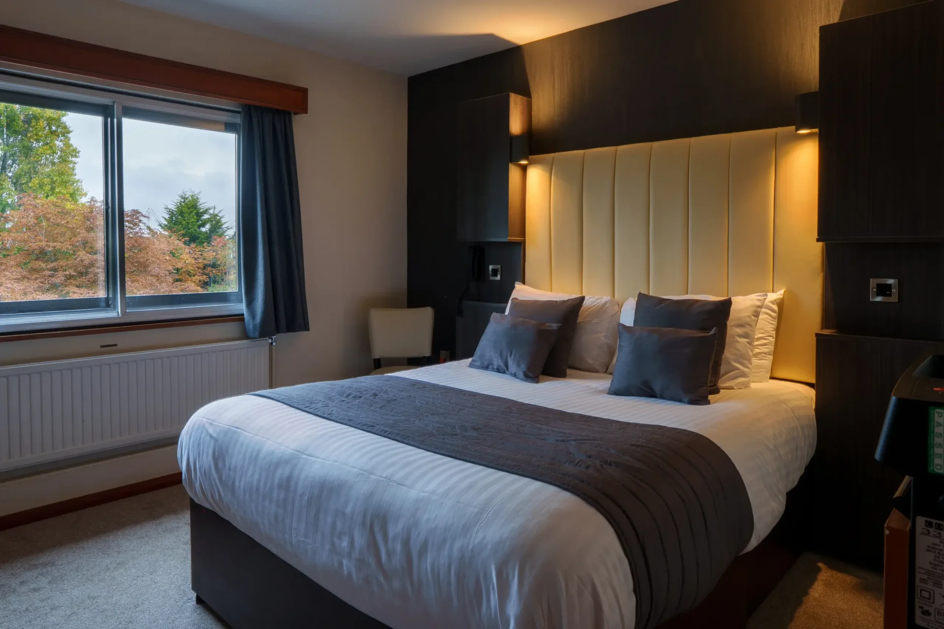 A stylish, relaxing hotel room at The Arden Hotel. 