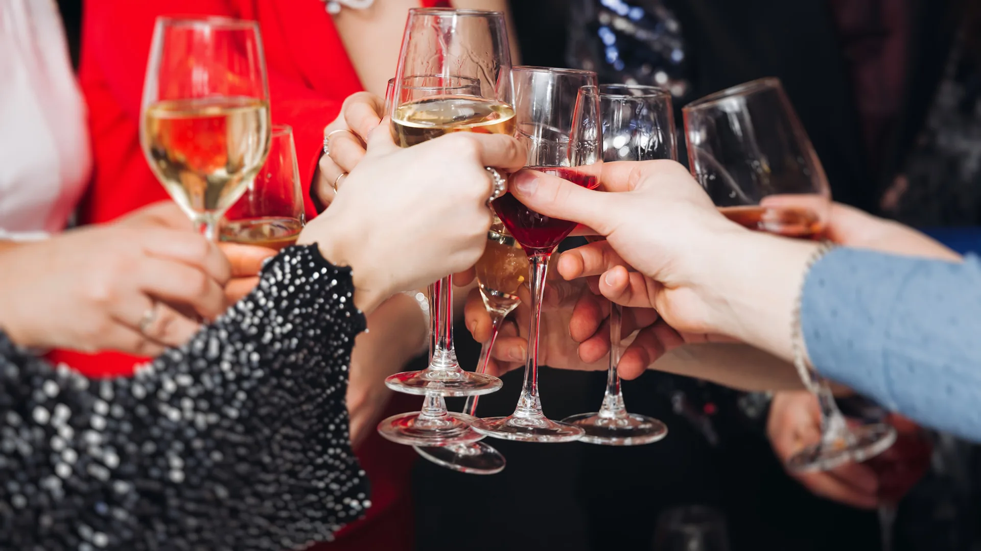 Toasting to a new year.