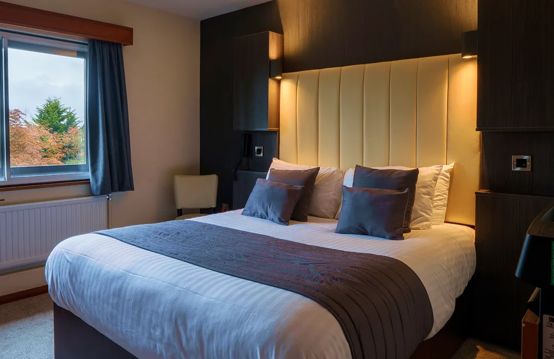 A stylish, relaxing hotel room at The Arden Hotel. 