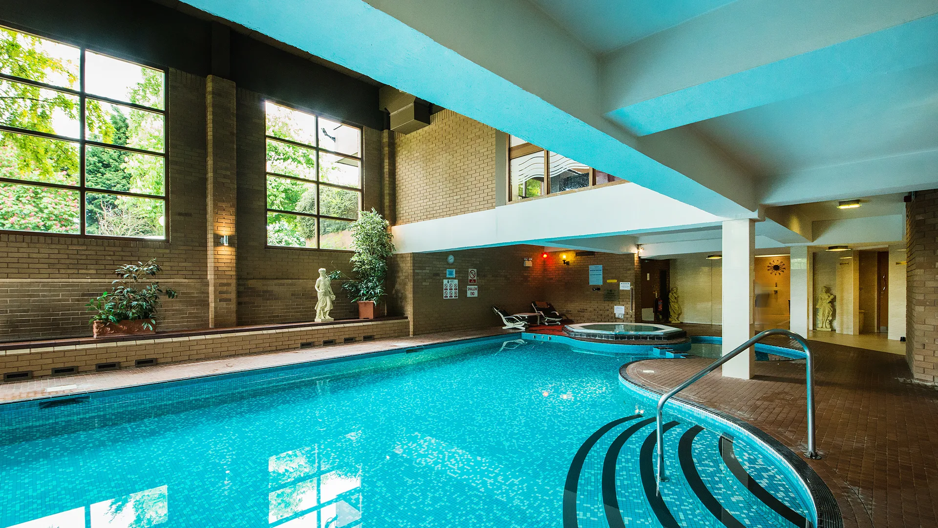 The Arden Hotel & Leisure Club’s heated pool during the day.